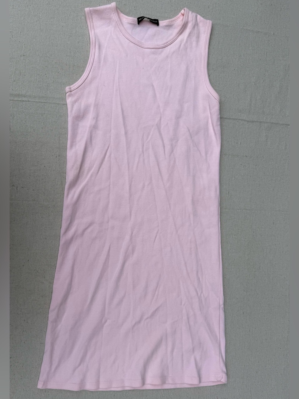 Baby pink tank ribbed dress